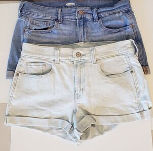 Old Navy (Lot Of 2) Boyfriend Jean Shorts Size 4  High Rise Medium & Lig…